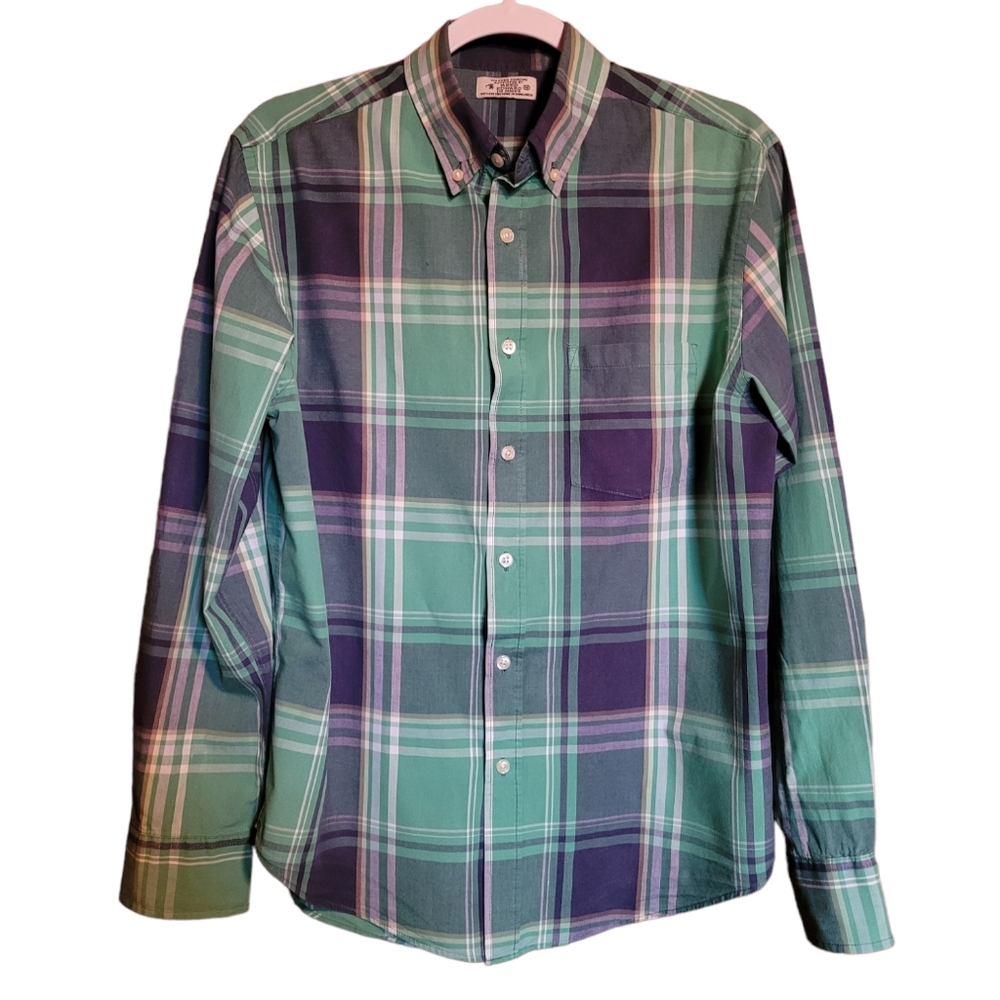 Reed Edward Men's Button Shirt Plaid Sz M
